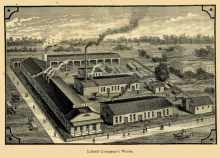 Liddell Works, eastern boundary of town