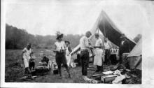 Soldiers relaxing, Camp Greene, NC