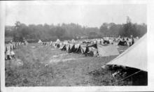 Camp Greene soldiers camping