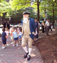 Re-enactors at Polk Park (Trade & Tryon Streets, Charlotte, NC) May 20, 2004.