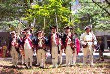 Re-enactors at Polk Park (Trade & Tryon Streets, Charlotte, NC) May 20, 2004.